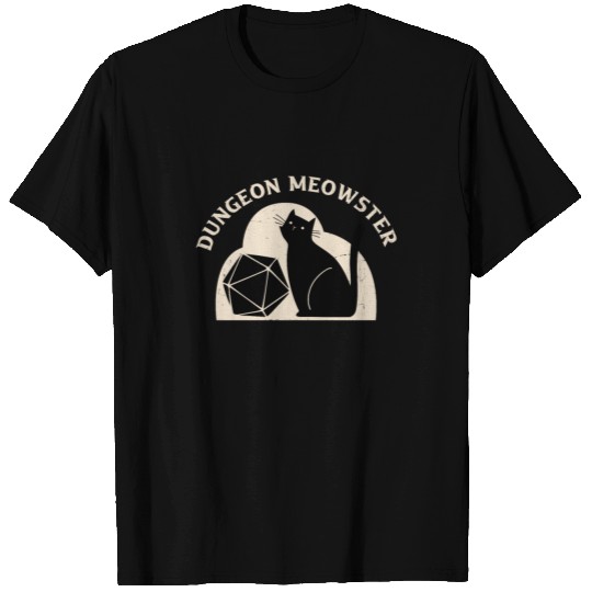 Funny Dungeon Meowster RPG Gamer Cat T-shirt