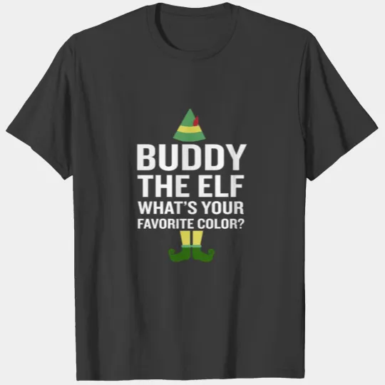 Buddy The Elf Favourite Colour Funny Christmas Quo T-shirt