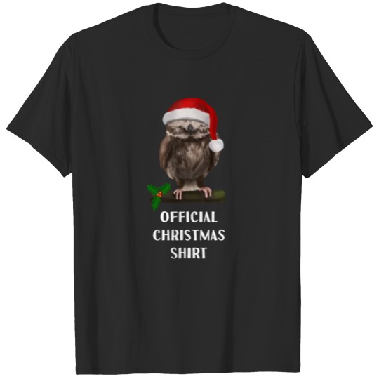 Discover Christmas Owl closed eyes official christmas shirt T-shirt