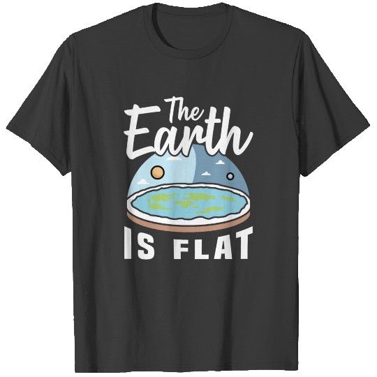 Flat Earth disc conspiracy T-shirt