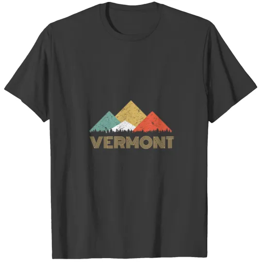 Retro Vermont Mountain For Men Women And Kids Gift T-shirt