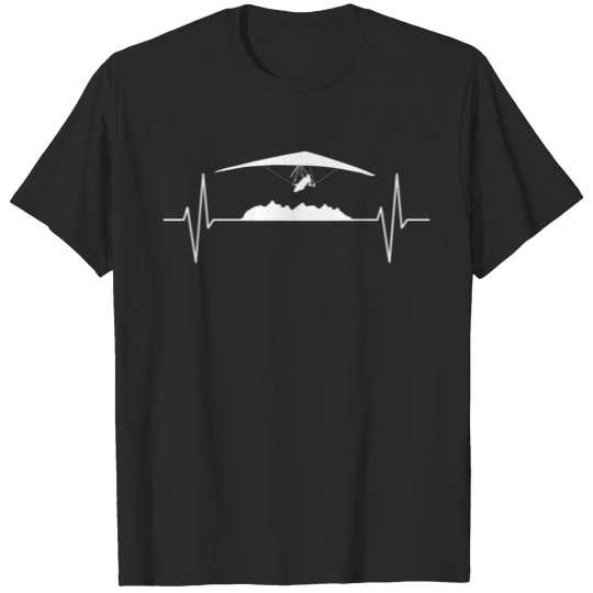 Discover Hang Gliding Hang Glider EKG Heartbeat Gift T-shirt