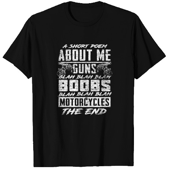 Motorcycle Motorcycle Rifle Guns T-shirt