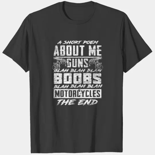 Motorcycle Motorcycle Rifle Guns T-shirt
