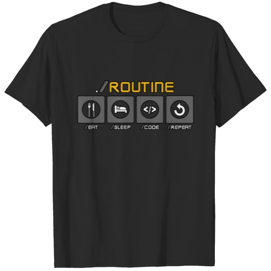 Funny Programmer Routine T-shirt