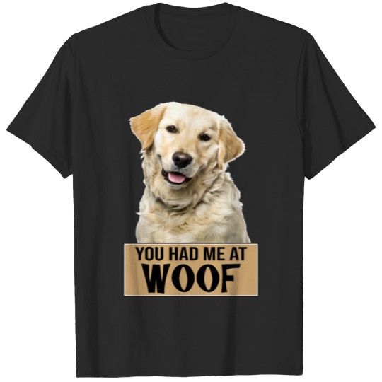 Discover Golden Retriever Woof Dog Best Friend Dog Owners T-shirt