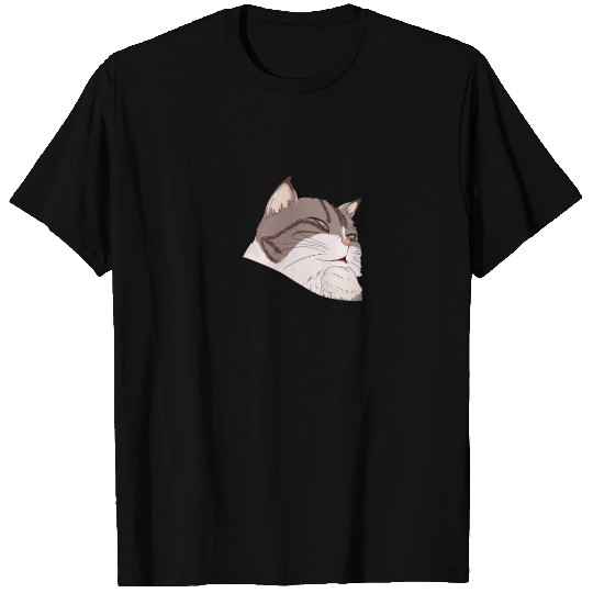 pocket cat T-shirt