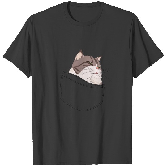 pocket cat T-shirt