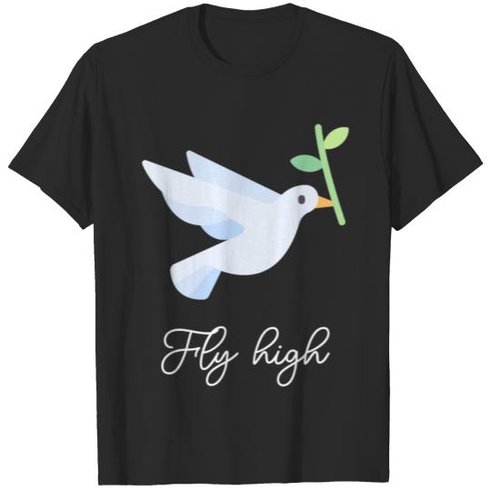 Discover Birds Bird Lover Flying Freedom Peace T-shirt