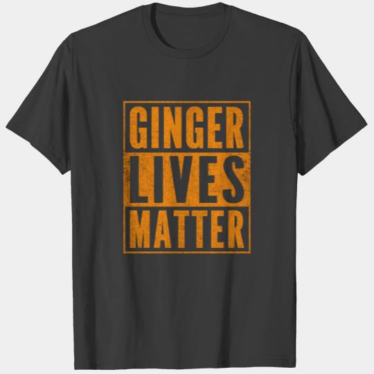 Funny Ginger Lives Matter Orange Graphic Redhead T-shirt