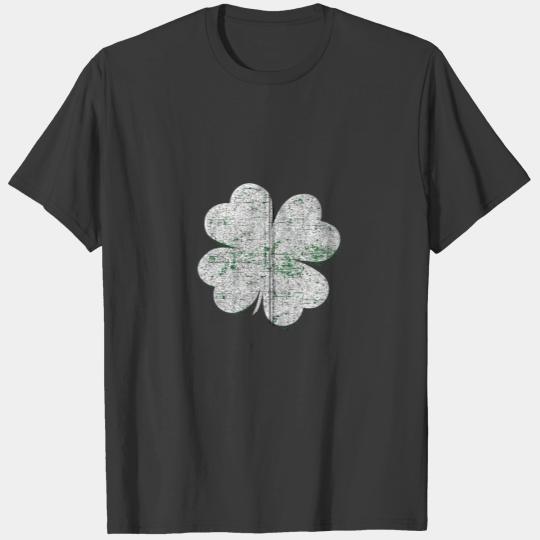 Vintage Style Distress Irish Green Shamrock St Pat T-shirt
