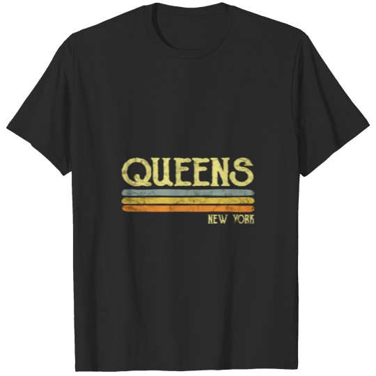 Discover Vintage Queens New York City Nyc Love Gift Souveni T-shirt