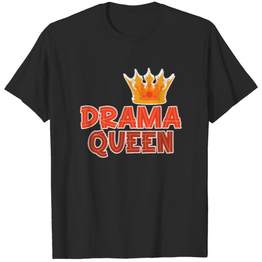 Discover Acting Theatre Broadway Drama Queen Crown Actress T-shirt