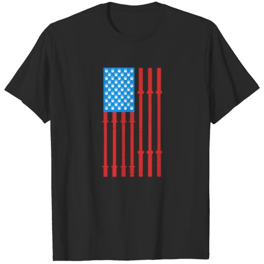 Discover Kettlebell Patriotic US American Flag Gift T-shirt