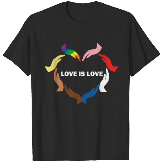 Discover Love Is Love Rainbow Heart Equality Gift T-shirt