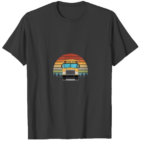 Vintage School Bus Driver Shirts For Men Women Gif T-shirt