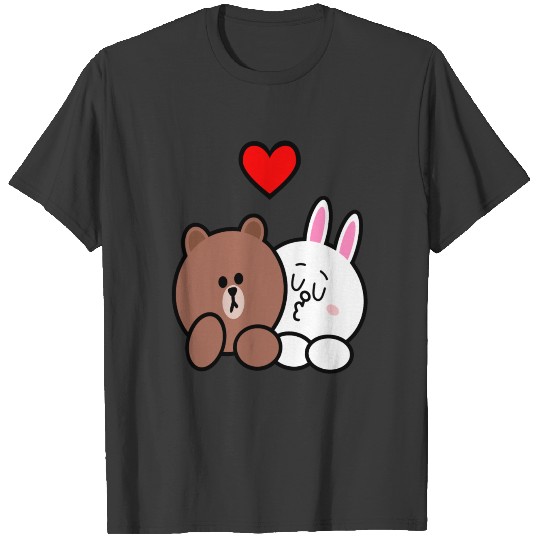 Brown bear and Cony In Love T-shirt