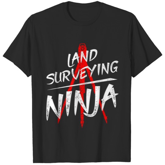 Discover Land Surveying Ninja Funny Surveyor Gifts design T-shirt