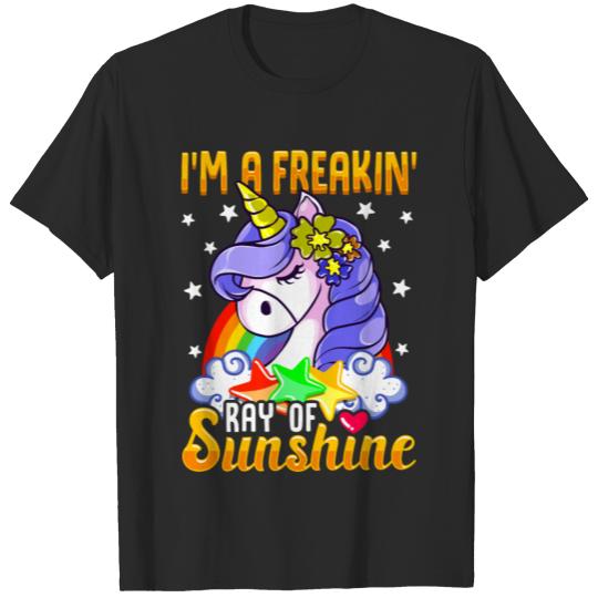 Sarcastic I'm A Freakin' Ray of Sunshine Unicorn T-shirt