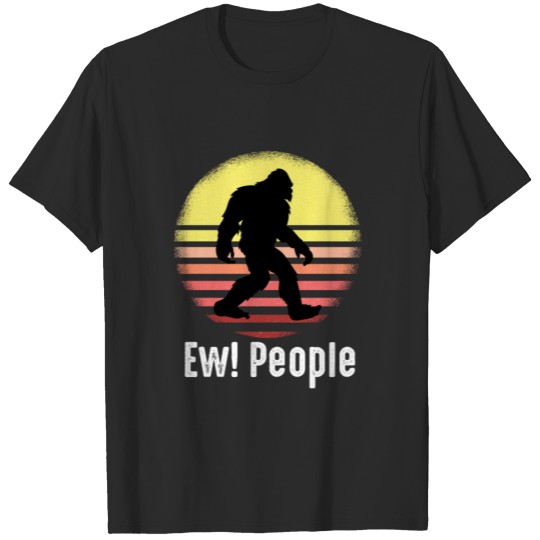 Vintage Retro Ew People Bigfoot Funny Sasquatch T-shirt