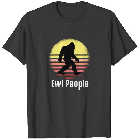 Vintage Retro Ew People Bigfoot Funny Sasquatch T-shirt