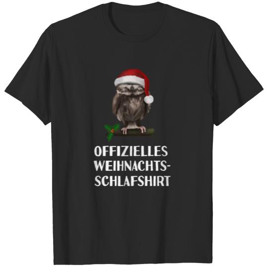 Discover Christmas Owl Offizielles Weihnachtsschlafshirt T-shirt