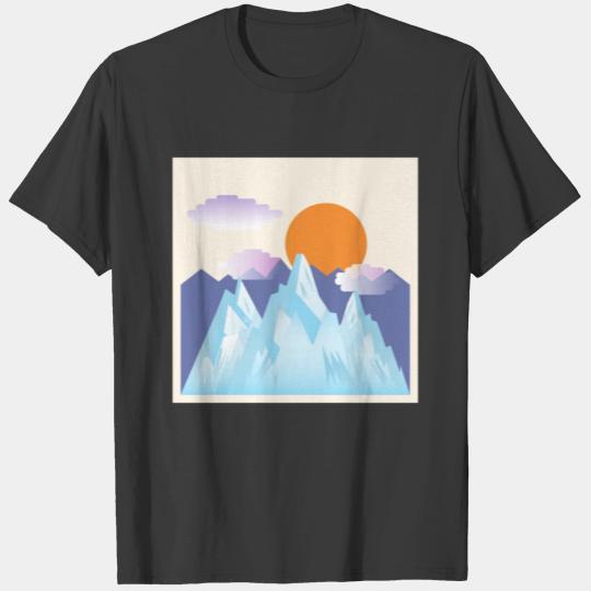 Mountain Glaciers Travel Adventure Illustration T-shirt