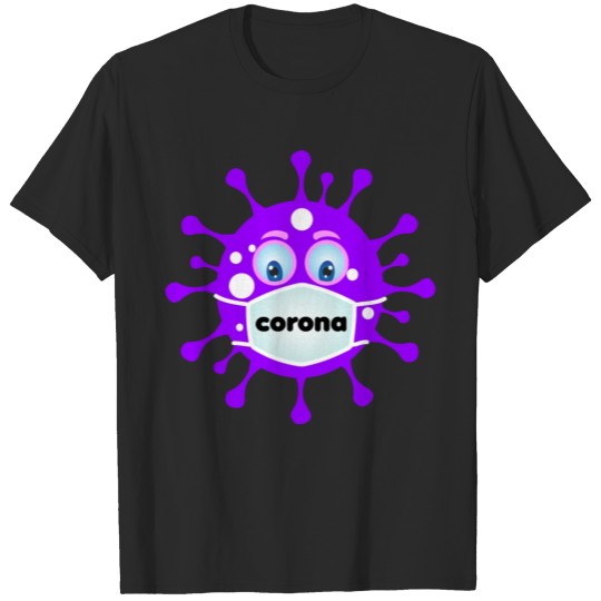 Discover Corona bacteria with mask corona T-shirt