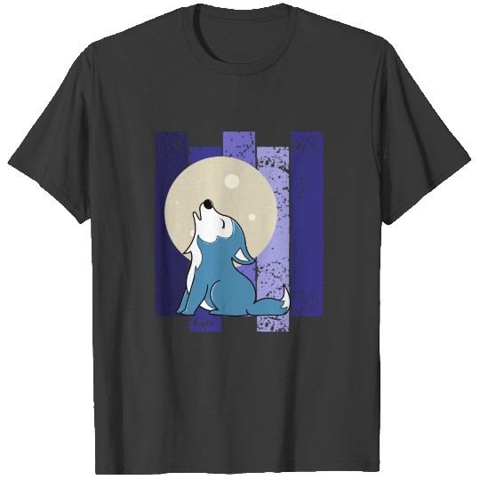 Wolf Baby Cute Moon T-shirt