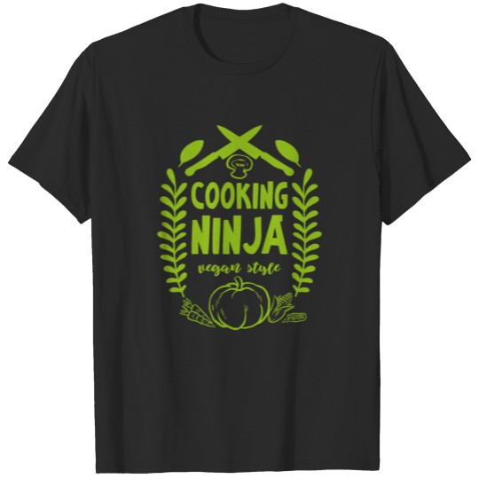 Discover Cooking ninja vegan gift plants T-shirt