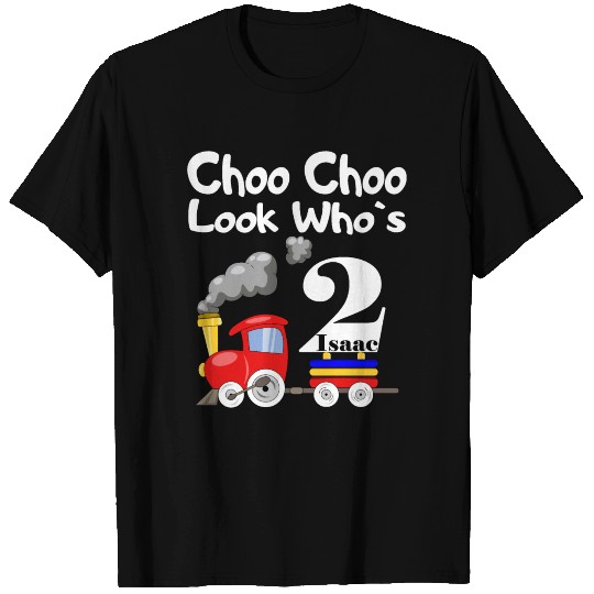 2nd Birthday Boy Isaac Choo Choo Train T-shirt