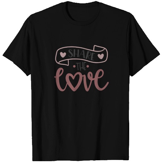 Share The Love Hearts Love Pink Girlfriend T-shirt
