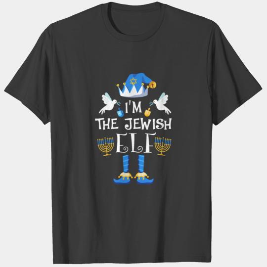 Happy Hanukkah Jewish Elf Family Group Christmas T-shirt