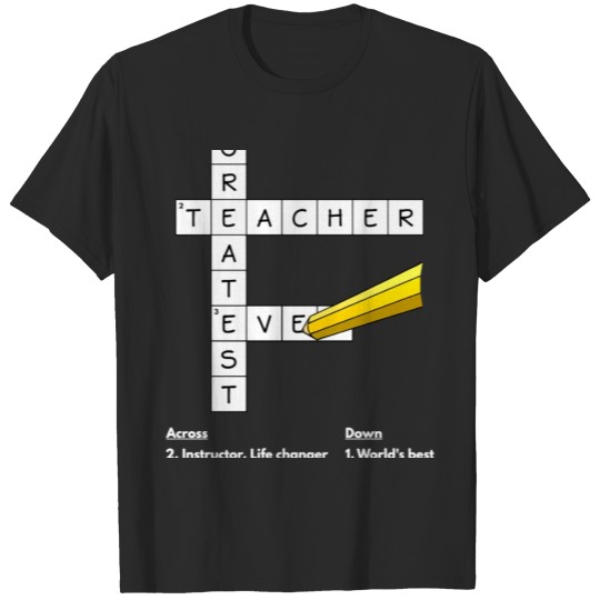 Discover Greatest Teacher - Crossword Puzzle - Teacher Appr T-shirt