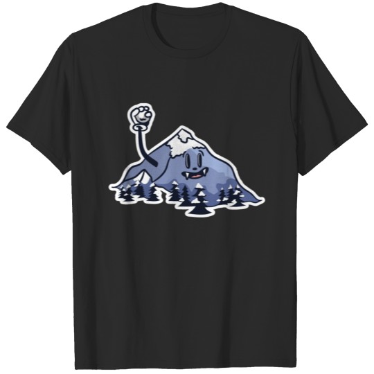 Discover mountain with face T-shirt
