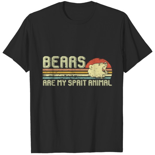 Bear Spirit Animal Retro Bears Brown Bear T-shirt