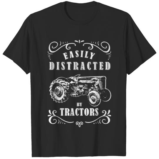 Discover Easily distracted by tractors Tractor T Shirt T-shirt