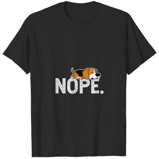 Discover Nope Lazy Beagle Dog Lover Cute Gift Gift Tee T-shirt