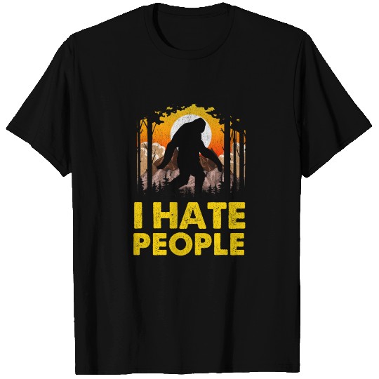 Cute & Funny I Hate People Bigfoot Pun Nature T-shirt