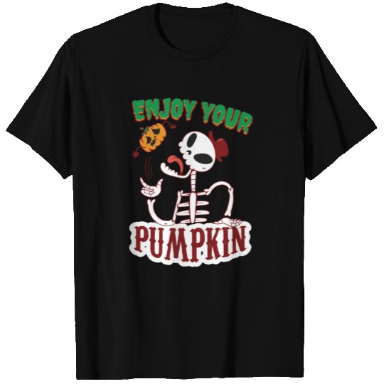 Skeleton And Pumpkin T-shirt