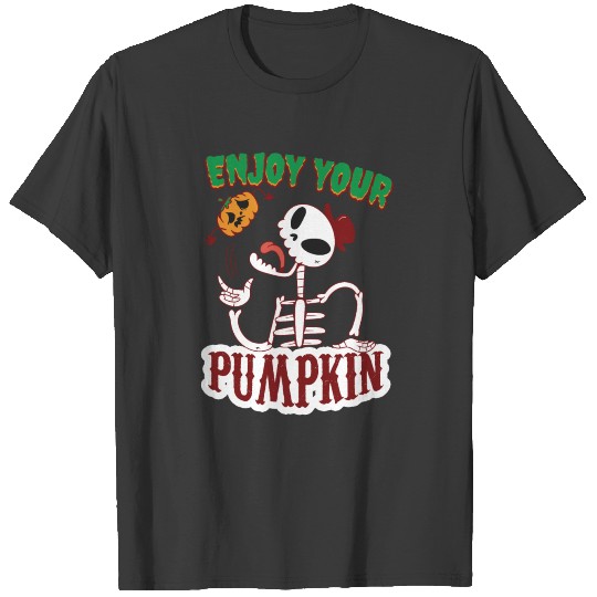 Skeleton And Pumpkin T-shirt