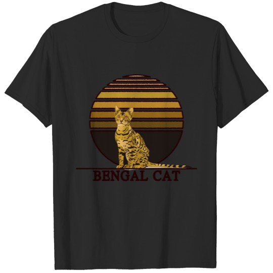 Discover Retro bengal cat T-shirt