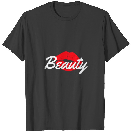 Beauty Lips Kisses Matching Couples Beast Workout T-shirt