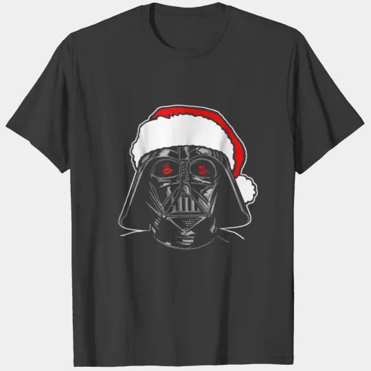 Funny Santa Darth Vader Sketch Christmas Graphic T-shirt