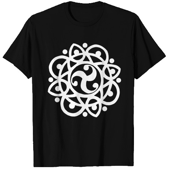 Celtic flower and sun (white) T-shirt
