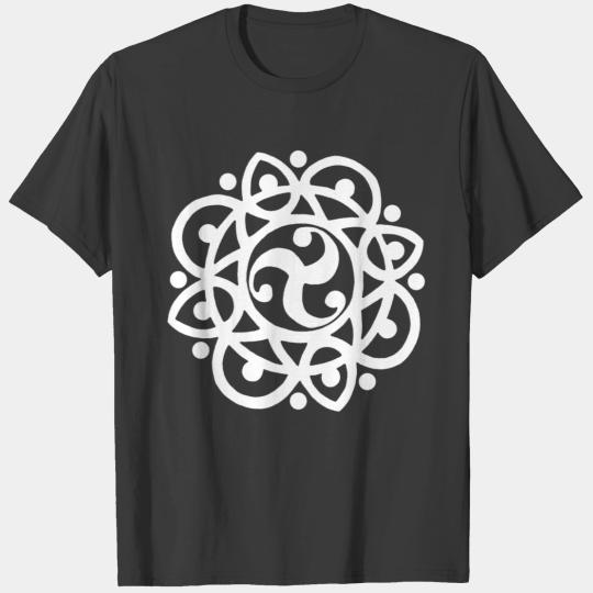 Celtic flower and sun (white) T-shirt