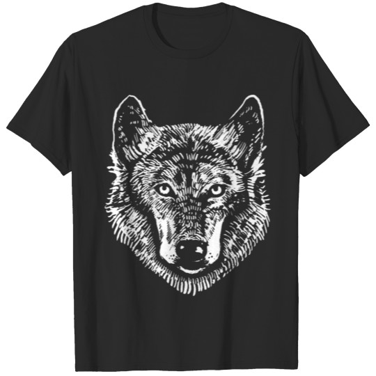 wolf wolves face head T-shirt