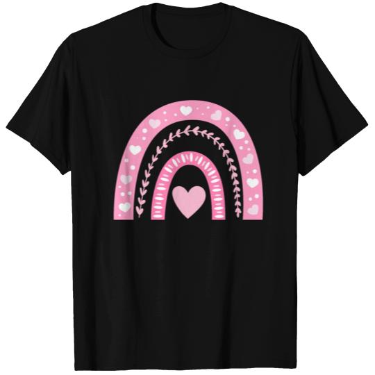 Valentine's Rainbow Pink Heart T-shirt