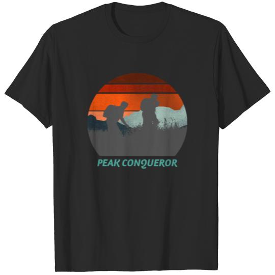 Discover Peak Conqueror Hiking Hiker Hike Mountain Nature T-shirt