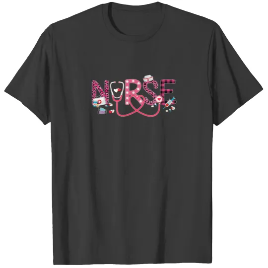 LOVE Stethoscope Nurse Life Valentine Day 2021 T-shirt